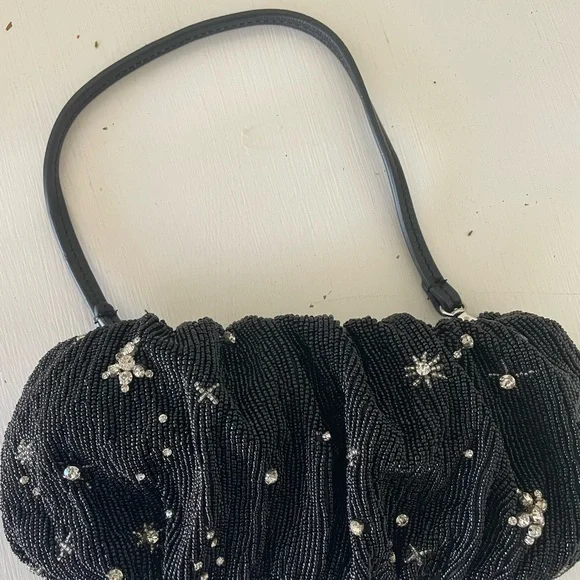 STAUS Black Beaded Evening Bag - Picture 2 of 7